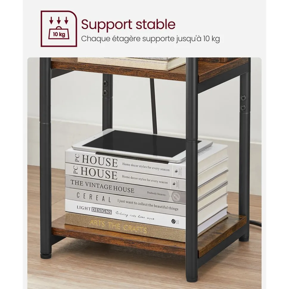 Shop SONGMICS Table console brun Gris