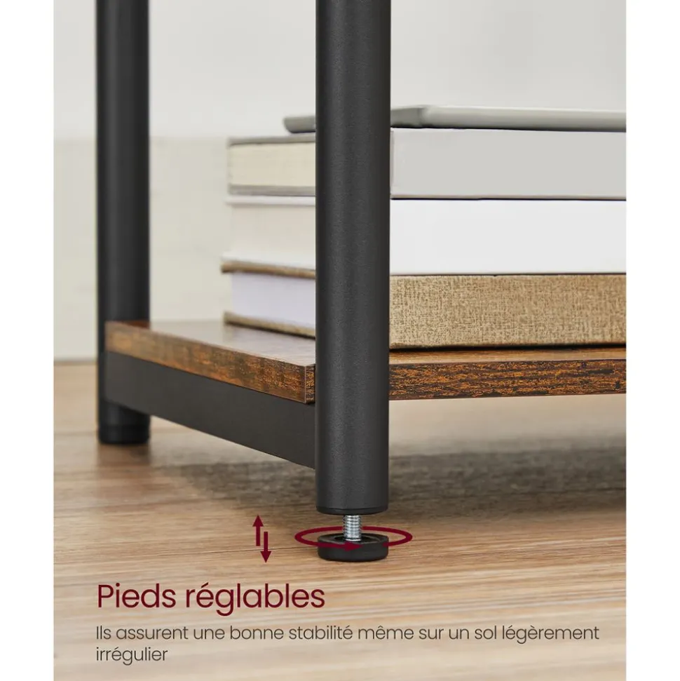 Shop SONGMICS Table console brun Gris