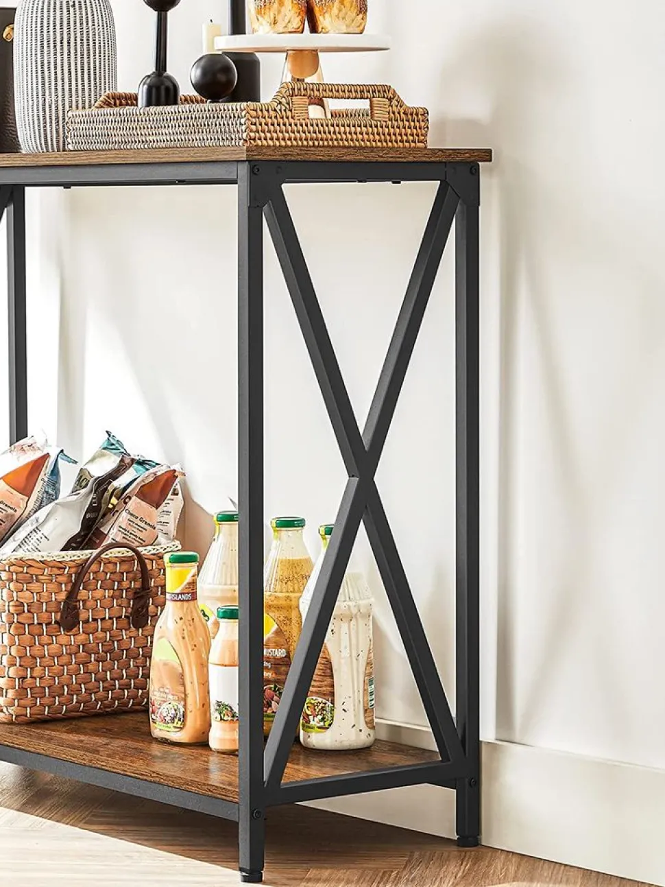 Sale SONGMICS Table console design X Noir