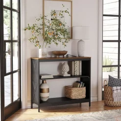 Cheap SONGMICS Table console façon grange Noir