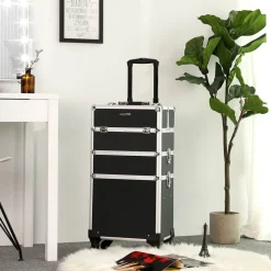 Hot SONGMICS Table console fine noir boisé