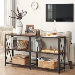 Online SONGMICS Table console large industriel Noir