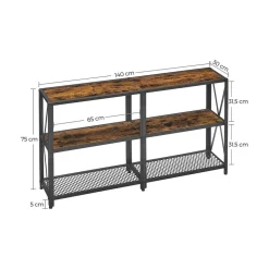 Online SONGMICS Table console large industriel Noir