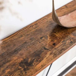 Shop SONGMICS Table console longue design V Blanc