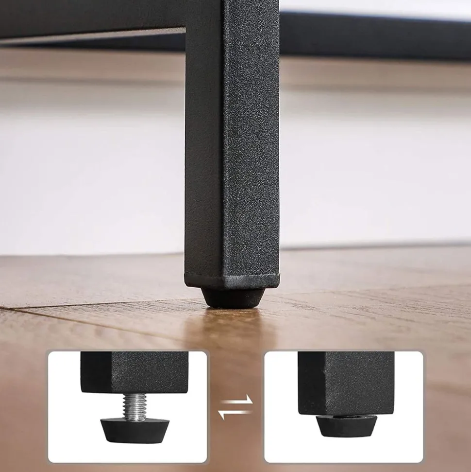 Shop SONGMICS Table console longue design V Blanc