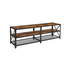 New SONGMICS Table console longue industriel Brun Vintage Noir