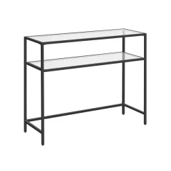 Store SONGMICS Table console verre noir