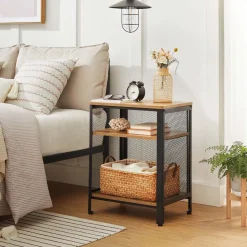 Shop SONGMICS Table d’appoint 3 niveaux Blanc