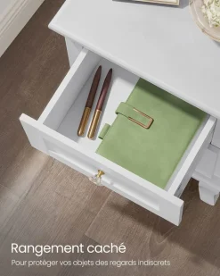 Cheap SONGMICS Table d’appoint avec multiprise  marron rustique et noir classique