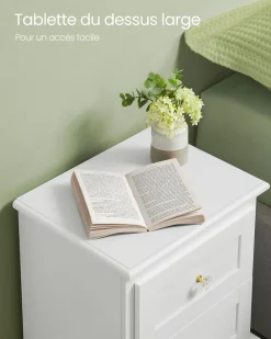 Cheap SONGMICS Table d’appoint avec multiprise  marron rustique et noir classique