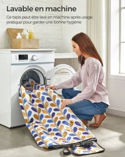 Clearance SONGMICS Table d'appoint avec multiprise marron rustique noir