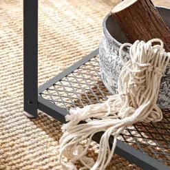 Sale SONGMICS Table d'appoint carrée industriel Marron Rustique