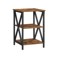 Fashion SONGMICS Table d'appoint desgin X Noir