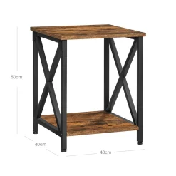 New SONGMICS Table d'appoint design X Noir