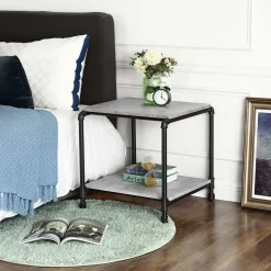 Flash Sale SONGMICS Table d'appoint effet béton industriel Blanc