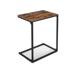 Store SONGMICS Table d'appoint en C Brun Vintage Noir
