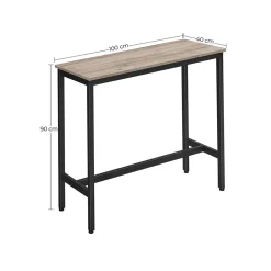 Sale SONGMICS Table d’appoint en forme de c 2 ports usb et prises noir boisé