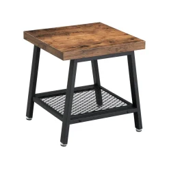 Store SONGMICS Table d'appoint maille industriel Marron Rustique