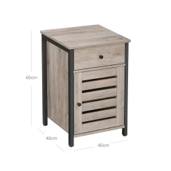 Shop SONGMICS Table d'appoint persienne grège