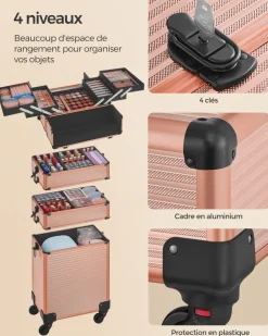 Best Sale SONGMICS Table d’appoint ronde à 2 niveaux blanc marbré et noir Blanc Marbré + Noir