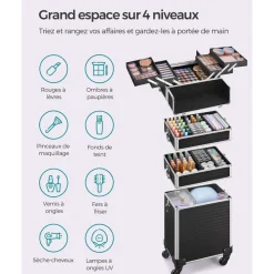 Best Sale SONGMICS Table d’appoint ronde à 2 niveaux blanc marbré et noir Blanc Marbré + Noir