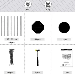 Hot SONGMICS Table d’appoint ronde à 2 niveaux blanc marbré