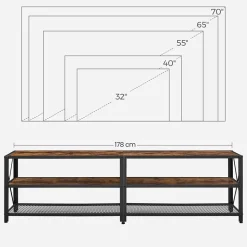 Store SONGMICS Table d'appoint ronde industriel