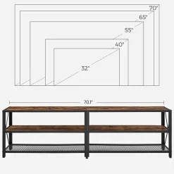 Store SONGMICS Table d'appoint ronde industriel