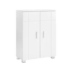 Outlet SONGMICS Table d'appoint ronde industriel Brun Vintage Noir