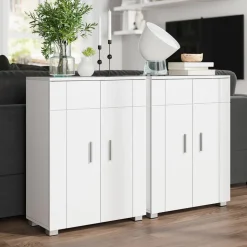 Outlet SONGMICS Table d'appoint ronde industriel Brun Vintage Noir