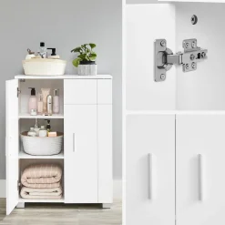 Outlet SONGMICS Table d'appoint ronde industriel Brun Vintage Noir