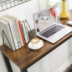 Fashion SONGMICS Table de bar industriel Brun Rustique