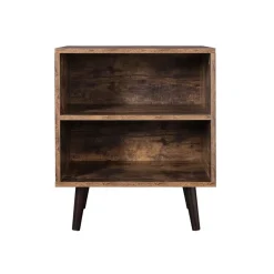 Clearance SONGMICS Table de chevet 2 casiers industriel Marron Rustique