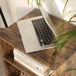 Clearance SONGMICS Table de chevet 2 casiers industriel Marron Rustique