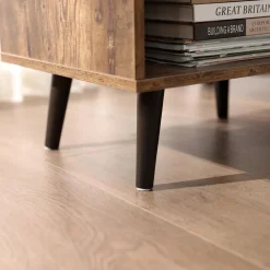 Clearance SONGMICS Table de chevet 2 casiers industriel Marron Rustique