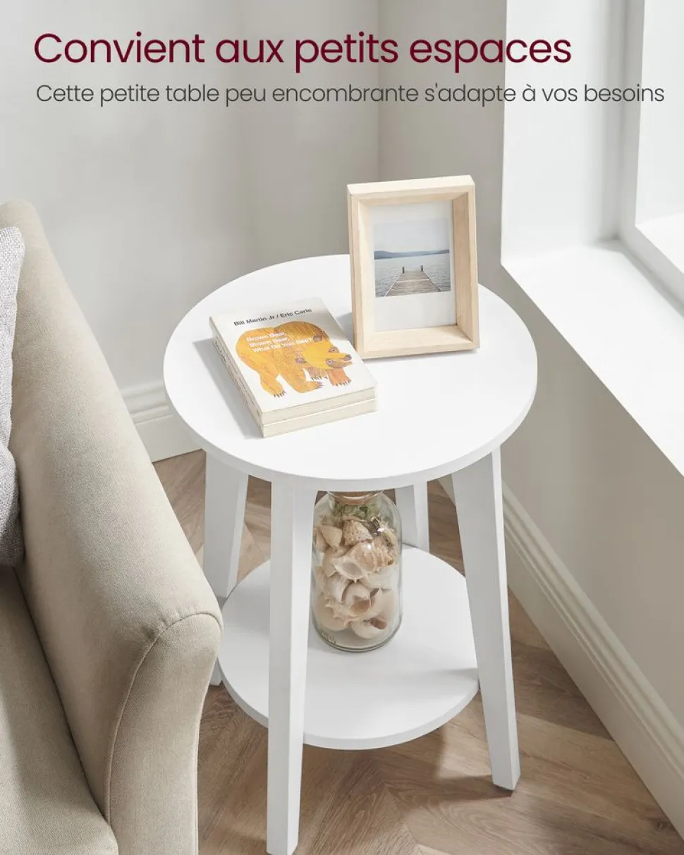 Outlet SONGMICS Table de chevet casier industriel Marron Rustique