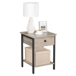 Store SONGMICS Table de chevet grège