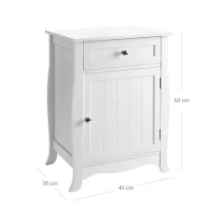 Discount SONGMICS Table de chevet scandinave Blanc