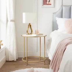 Outlet SONGMICS Table de chevet tiroir industriel Marron Rustique