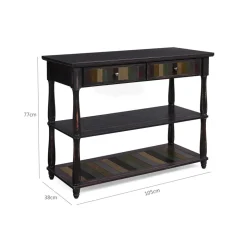 Flash Sale SONGMICS Table de chevet étroite avec 2 tiroirs et compartiment noir d'encre