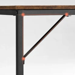 Fashion SONGMICS Table de lit marron rustique Marron Rustique + Noir