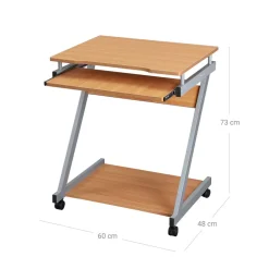 Shop SONGMICS Table de lit PC portable bambou