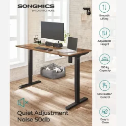 Shop SONGMICS Table de lit portable Marron Rustique