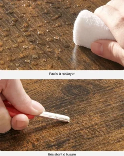 Sale SONGMICS Table de lit réglable PC portable Couleur Du Bois