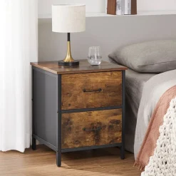 Discount SONGMICS Table de nuit 2 tiroirs Blanc