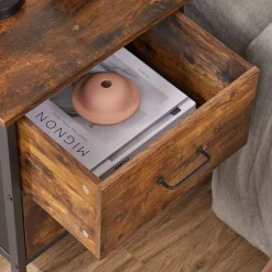 Discount SONGMICS Table de nuit 2 tiroirs Blanc