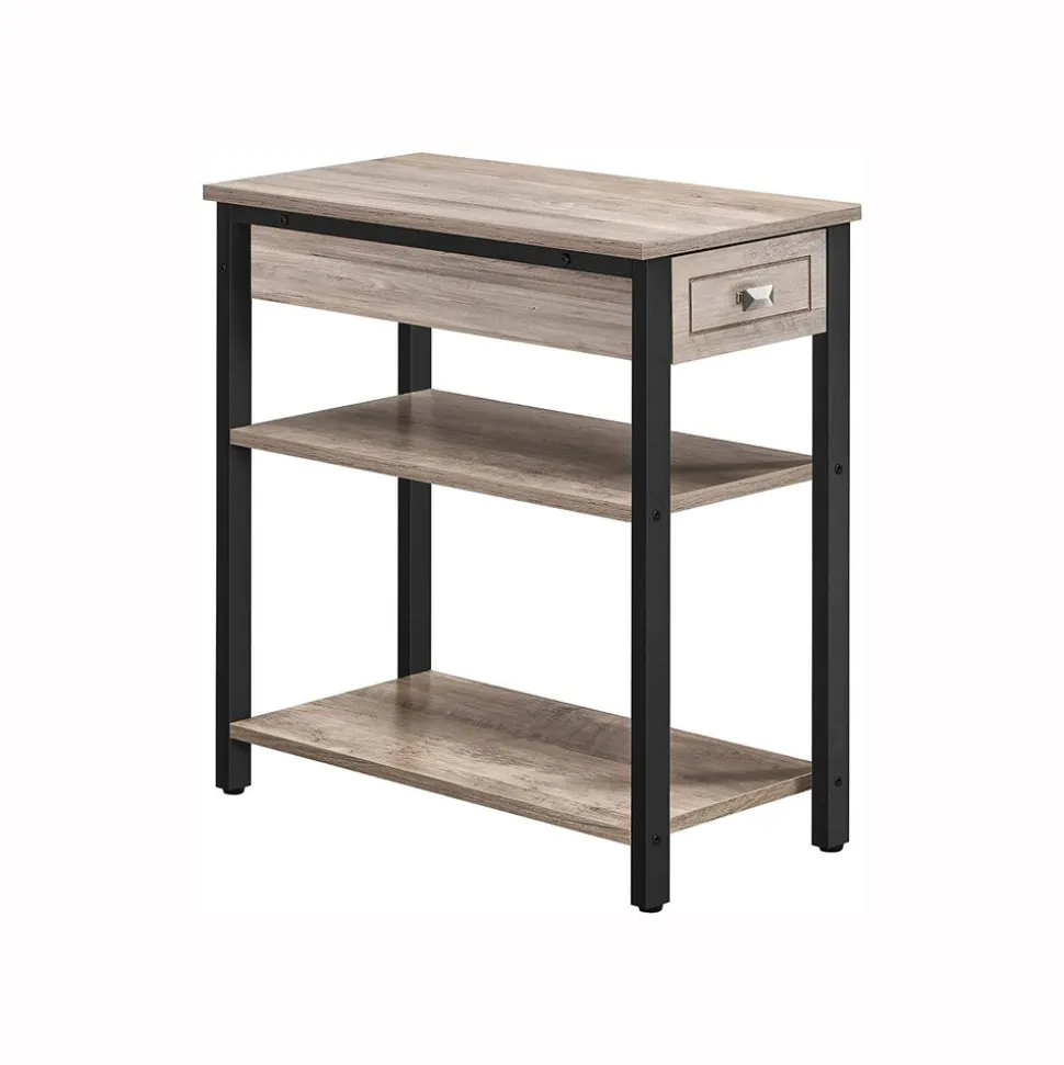 Flash Sale SONGMICS Table de nuit allongée grège Blanc