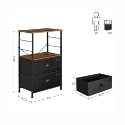 Fashion SONGMICS Table de nuit rangement