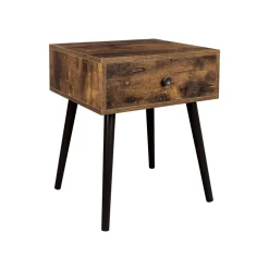 Fashion SONGMICS Table de nuit tiroir industriel Marron Vintage