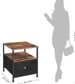 Flash Sale SONGMICS Table de nuit tiroir tissu